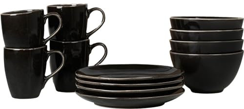 Broste Copenhagen Frühstücksset 12 tlg. Nordic Coal schwarz