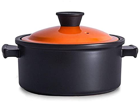 Cazuela De Barro Olla De Terracota Cazuela De Cerámica Olla De Barro Cocida A Alta Temperatura Resistente Al Frío Y Al Calor-4.5L 2.5L