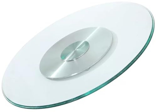 Transparentes Drehtablett, drehbare Servierplatte aus Glas, robuster Drehteller, mit Lager aus Aluminiumlegierung, drehbarer Drehteller, 60 cm (24 Zoll) (Größe: 90 cm (36 Zoll)) (eine Farbe: 100 cm (