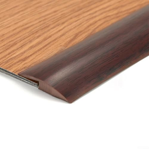 2M Laminate Floor Transition Strip, Flat Door Threshold Strip, Carpet Edge Strip Trim Tape Door Floor Divider Strip For Wood Laminate Joint Gap(Red oak)