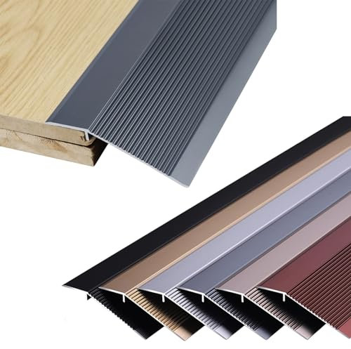 Tira de transición de aluminio para puerta de entrada de casa, reductor de ancho de 10 cm para zonas de alto tráfico