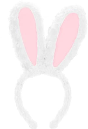 Bipl Hasenohren Haarreif, Plüsch Hase Ohren Haarbänder, Niedliche Hasenohren Party Stirnband, Ostern ﻿Thema Party Kostüm Zubehör, für Ostern Party Hochzeit Geburtstag Cosplay Kopfbedeckung (Weiß)