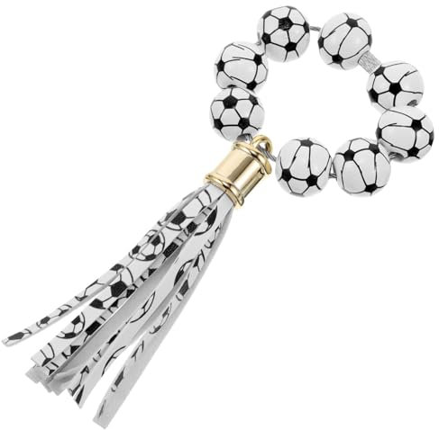 Homoyoyo Einzigartiger Fußball Holzperlen Schlüsselanhänger Für Handgemacht Multifunktional Für Taschen Und Stilvolle Und Nachhaltige Gestaltung Für Sportbegeisterte