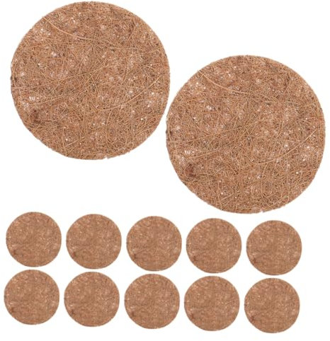 Abaodam 16 Stück Pflanzeinsatz Aus Kokos Kokosfasermatte Nistunterlagen Für Vögel Kokosfaser Für Pflanzen Kokosmatten Für Pflanzgefäße Nestmatten Brutmatte Brown
