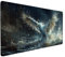 Large White Mouse Mat 800 X 300 X 3 MM, Waterproof Gaming Mouse Pad Eagle Desk Mat with Anti-Slip Rubber Base and Stitched Edges Mousepad Office Accessories for PC, Laptop, Home Office -ly25051A