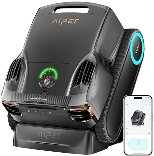 AIPER Scuba X1 Pro Max Robot Piscine, Tout-en-Un: Nettoyeur de Fond, Parois, Linea d'eau, et Surface, Puissance de 32,000 LPH, Cartographie et Routage Intelligent, jusqu'à 300 m² Piscine