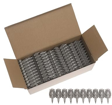 1000 clavos de hormigón de 3/4 pulgadas (19 mm) para clavadora de hormigón inalámbrica Hilti BX 3 (BX3), tira recolectada B3 MX, pasadores de acero endurecido de cabeza redonda completa para rieles de