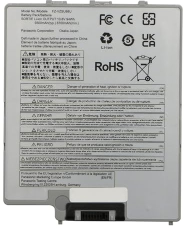 K KYUER 94Wh FZ-VZSU88U FZ-VZSU84U Laptop Akku für Pana-Sonic Toughpad FZ-G1 MK1 MK2 MK3 MK4 MK5 10.1-inch Fully Rugged Tablet Series FZ-VZSU84R FZ-VZSU84A2U FZ-VZSU84A2K FZ-VZSU84A2R FZ-VZSU84AK