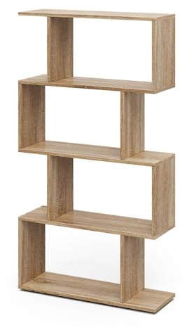 Vicco Raumteiler Levio, Sonoma 70 x 132.1 cm | 4 Fächer, geeignet als freistehendes Regal oder Raumtrenner