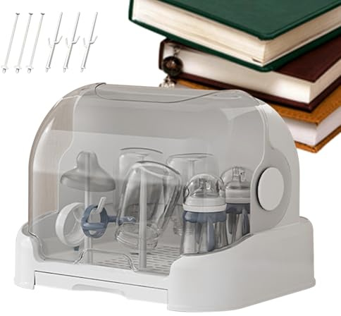 Hitburu Babyflaschen Aufbewahrung - Stillflasche Trockengestell Box Organizer | Staubgeschützter Trockner Für Abpumpstation Elternfreundlich Haushalt Küche Bad
