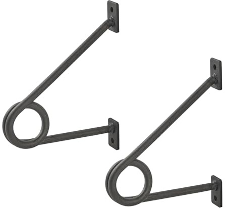 SOTECH Rundstabhalterung 120 x 150 x 20 mm Rohstahl klar lackiert | für Garderobenstangen bis Ø 30 mm Garderobe Küchenreling uvm.