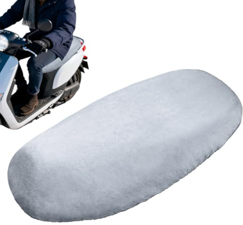 Renchey Sitzbezug Für Motorroller - Plüschiger Warmer Sitzbezug - Bequemer Schutz fürs Radfahren - Für Geländemotorrad, ATV, Abenteuer Motorrad, Moped, Roller, Outdoor, Schnee Und Kaltes