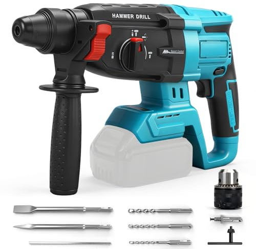 Martello Perforatore Senza fili 2,6 J per Makita 18V (senza Batteria) | SDS-Plus, Trapano a Percussione Brushless, 3 Modalità, Manico Regolabile 360°, per Calcestruzzo, Metallo, Legno