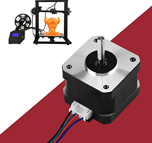 Ausla 3D-Drucker-Schrittmotor, 12 V, 0,3 Nm, Hybrid-Schrittmotor mit 1,8° Schrittwinkel, Geräuscharm, Hohes Drehmoment für DIY-CNC- und 3D-Drucker, Modell 42BYGH34