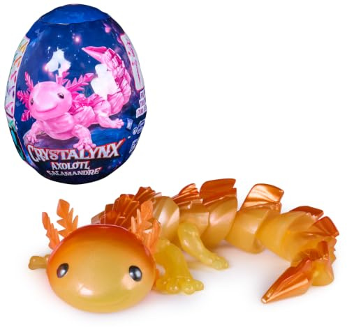 CrystaLynx Collectible Axolotl BP | Bewegliche Gelenke | Fidget-Spielzeug | Sensorisches Spielerlebnis | Überraschung beim Auspacken | Zum Sammeln