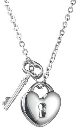 Schloss-Halskette für Damen und Herren, 925 Sterling Silber Schloss-Herz-Halskette mit Anhänger, gedrehte Kette, Choker-Halskette, Vorhängeschloss-Halskette für Frauen, Schloss-Ketten-Halskette,