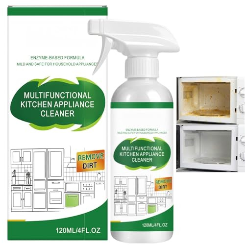 Electrolysed Ion Kitchen Cleaner Spray,Multi-Purpose Cleanse Spray for Oven,Stove&Cooker Hood Filter,Kitchen Appliance Cleaner,Quick Cleaning&Polish to Remove Heavy Oil&Yellowing,White Vinegar Scent