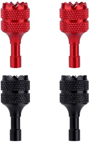NQEUEPN 8stk Abnehmbarer Drohnenstick Controller, Auswechselbare Joysticks aus Aluminiumlegierung Ersatz Drohnenzubehör für DJI Mini 3/4 Pro/Air 3/Mini 5 Pro (Rot, Schwarz)