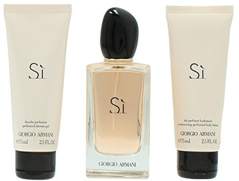 Giorgio Armani Si giftset, Eau de Parfum spray, shower gel, body lotion, 1er Pack (1 x 250 g)
