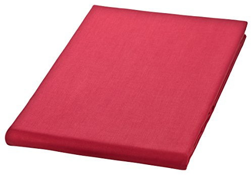 Moon Premium Mako Satin Bettlaken 150x250 ohne Gummizug Bordeaux