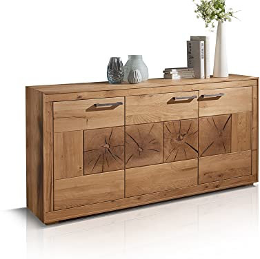 moebel-eins Winston I Sideboard, Material Massivholz, Wildeiche geölt