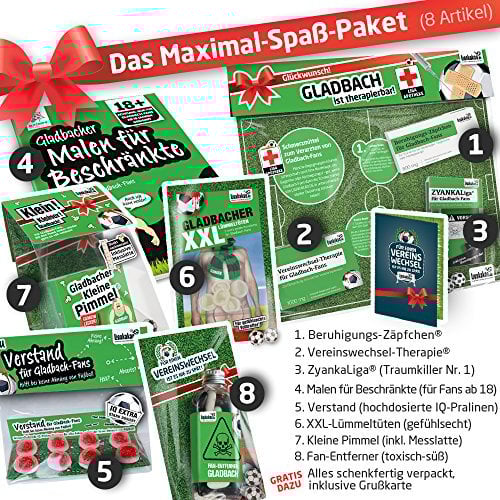 MÄNNER-Geschenk: Das Maximal-Spaßpaket für Gladbach-Fans | Witzige Geschenkidee mit Schadenfreude & Spaßgarantie by Ligakakao.de | Perfekt für Geburtstag, Freund, Ehe-Mann, Party & Weihnacht