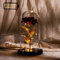TINYOUTH 24K Rot Rose in Glas Schwarze Basis, Schöne und das Biest Rose Beleuchtung Batterien Inklusive für Hochzeit Jubiläum Mama Valentinstag Weihnachten Geburtstag