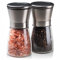 Deiss PRO Moulins à Poivre et gros Sel – Set manuels, en grain et sel rose de l'Himalaya – La salière et poivrière d'acier inoxydable et verre - Avec broyeur en réglable
