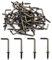 IDEALSV Antique Brass 1-1/4 Inch L Shape Screw Hooks - Vintage Bronze Right Angle Medal Hooks (50 Pack)
