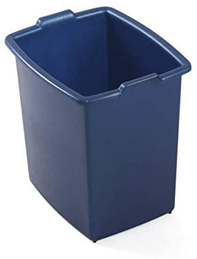 Domplex Papelera Rectangular de Plastico, Color Azul
