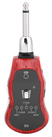 Demeras Wireless Gitarrensystem, Kabelloses Gitarrensystem Tragbarer USB Akku f¡§1r lange Lebensdauer Bluetooth 5 Soundmodi 3, 5 mm Ausgang Gitarreneffekte Syntheseanschluss, R¡§1hrger?t