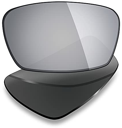 Mryok Ersatzgläser für Oakley Square Whisker, Polarisiert – Silber Titan, Einheitsgröße
