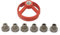 Plantilla de taladro para Carpintería, Accesorio Vertical Guía de Broca Herramienta Carpintería para Taladrar 5/6/7/8/9/10mm (rojo)