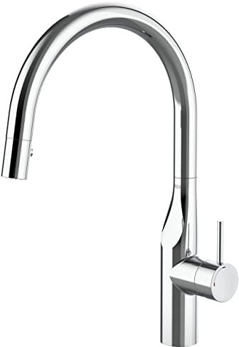 Roca A5A814DC00 Mezclador Cocina, Caño Extraible Ducha, Glera, Cromo