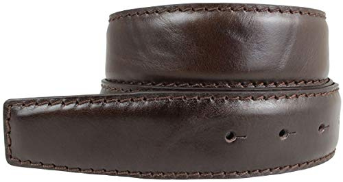 BELTINGER Wechselgürtel aus Vollrindleder mit Naht 4 cm ohne Schnalle | Druckknopf-Gürtel für Damen Herren 40mm | Jeans-Gürtel