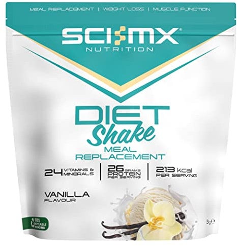 SCI-MX Diet Meal Replacement Shake - Vanilla Flavour - High Protein Shake + 24 Essential Micronutrients - Non-GMO - 2KG (37 servings) 213 calories per serving