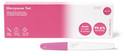 Menopause Test Kit - 2 Tests - Simple FSH Test - Urine Sample with Results in Under 5 Minutes - at-Home Test - Menopause Self Test, Certified CE for Home Use