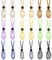18 PCS Crystal Cage Necklace Holder Necklace Cord Empty Stone Holder Replacement Hand-Woven Necklace Cord with Adjustable Length, Cord, No Gemstone