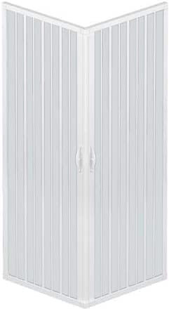 Box Doccia A Soffietto Angolare Riducibile Colore Bianco Pastello Modello Simply (80x80)