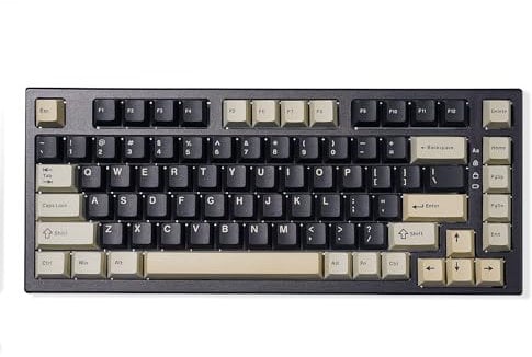 YUNZII YZ75 75% Hot Swappable Wireless Gaming Mechanische Tastatur, RGB-Hintergrundbeleuchtung, BT5.0/2.4G/USB-C, Double Shot PBT Tastenkappen für Linux/Win/Mac (Gateron G Pro Yellow, Schwarz)