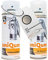 UniQum Autolack + Klarlack 2K Spraydose für SEAT SATIN (STERLING) SILVER LB7Z Autolack Reparatur 2 x 400 ml