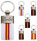 ibera gifts - Llavero Personalizado con Colores de la Bandera Española, Metal y Tela, Llaveros Personalizados y Llaveros Originales, Presentado en Bolsa de Regalo (Blanco)