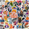 AUCEKO 50 Stück Chainsaw Man Aufkleber Pack Anime Sticker Set wasserdichte Vinyl Sticker für Laptop Kinder Autos Motorrad Fahrrad Skateboard Gepäck Koffer Computer Aufkleber Graffiti Decal