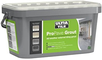 UltraTile External Tile Grout | Outdoor Tiles Paving Slabs Concrete Flags | Pebble Grey | All Weather Grout | 15KG