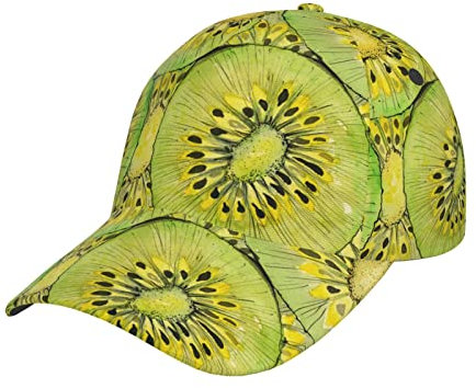 Grüne Kiwi-Frucht-Baseballmütze, Papa-Hut, Trucker-Mütze, Damen, Herren, Hysteresenkappe, verstellbar, modisch, trendig, Hip-Hop-Hut, niedriges Profil