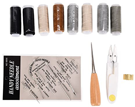 LANTRO JS Nähmaschinen-Garn-Set, mehrfarbiges Polyester-Denim-Garn für endlose Bastelmöglichkeiten