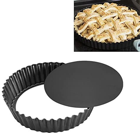 Emwel Quiche Pan-Tart Pan,24cm Flan Tins with Loose Base,Fluted Tart Tin,Flan Case Tin Removable Loose Bottom,Mini Tart Tins for Baking,Pie Dish,Non Stick Tart Mould