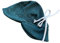 Sonnenhut Mütze Musselin uni petrol 35-38