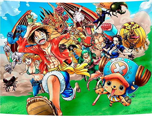 FENDROM One Piece Tapestry-Cartoon Japanese Anime Tapestry Posters-One Piece Anime merchandise Birthday Decorations Wall hanging