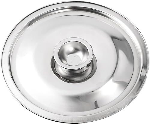 BAZAC Couvercle universel pour poêle à frire, couvercle universel pour poêle, wok, couvercle en acier inoxydable pour boîtes de cuisine en métal, couvercle de casserole universel, 34 cm